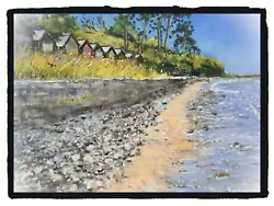 Buy BEACH HUTS  STUDLAND BAY  -  Original Painting  • 65£