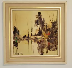 Buy George Deakins Original Signed Painting Lake Scene 1981 • 60£