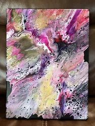 Buy One Of A Kind Handmade Colored Acrylic Pour Cell Painting 12x16 Stretched Canvas • 45.48£