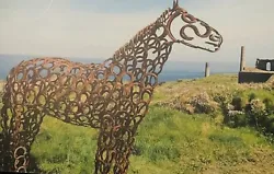 Buy Majestic Reclaimed Horseshoe Horse Sculpture - Life-Size Artisan Masterpiece • 5,000£