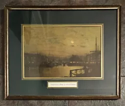 Buy Framed Vintage Print  Baiting The Lines At Whitby  By John Atkinson Grimshaw • 24.99£