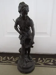 Buy Antique French 1890s La Pecheuse Statute- The Fisher Girl ~ 21  Tall ~ 12 Lbs • 716.94£
