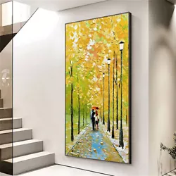 Buy Large 120cm Scenery Decor Painting Walk All The Way Hand-painted Unframed • 31.90£