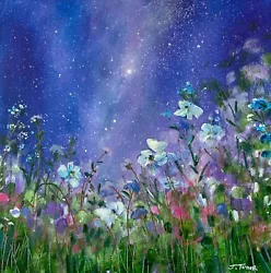 Buy Auroral Spring In Amethyst - Starlight Floral Oil Painting J TAYLOR • 295£
