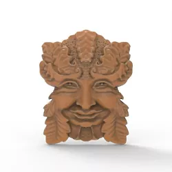 Buy Green Man Pagan Sculpture STL File Model Relief 3D Printer CNC Carving Machine • 2.32£