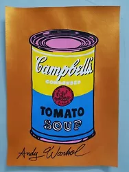Buy Andy Warhol Hand Signed. 'campbell's Can'. Watercolor On Paper. Pop Art • 24.86£