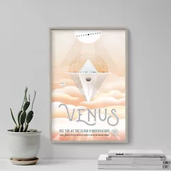 Buy Venus, See You At The Cloud 9 Observatory - Space Tourism Poster Print, Painting • 5.50£