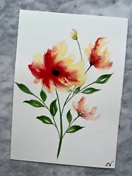 Buy Abstract Flower | Original Hand Painted | Watercolour Painting | Botanical |A5 • 25£