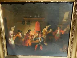 Buy Antique Masters Oil Painting Tavern Scene Attr To Leonard  DeFrance Circa 1800 • 6,693.70£