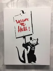 Buy Banksy, Spray Paint And Stencil On Canvas, WELCOME TO HELL RAT • 1£