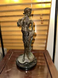 Buy Louis Icart Bronze Figure Woman Black Marble Base • 467.77£