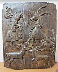 Buy Vintage Plaster Wood Sculpture Plaque Panel Wall Art Hunting Animals Ornate • 24.99£