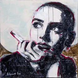 Buy Sinead O’Connor - Woman With Cigarette: An Original Painting By Vincent Vee • 3,900£