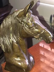 Buy Vintage Stunning Detail Cast Bronze Horse Head Bust  Sculpture Statue 8 X 7   • 226.79£