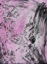 Buy Modernist ABSTRACT PAINTING Expressionist MODERN ART PINK PARADISE FOLTZ  • 62.21£