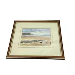 Buy Low Tide At Woolacombe Beach Watercolour Painting By Della Riley  • 15£