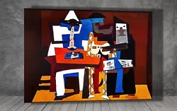 Buy Pablo Picasso Three Musicians CUBISM CANVAS PAINTING ART PRINT WALL 491 • 29.81£