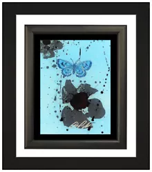 Buy Dominic Pangborn Mixed Media Painting On Acrylic Flower Butterfly Signed Artwork • 940.27£