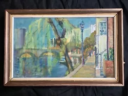 Buy Post Impressionist Oil Painting Strand On The Green River Thames London • 175£
