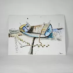 Buy Boatyard Watercolour, Affordable Art • 20£