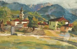 Buy Antique Impressionist Gouache Painting Townscape • 123.12£