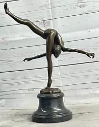 Buy Signed Nick Bronze Sculpture Dancer Figurine Marble Art Deco 14  • 82.47£