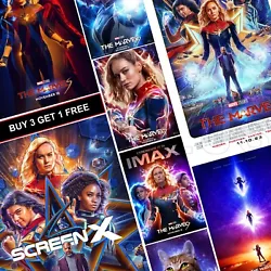 Buy The Marvels 2023 Posters Captain Marvel A4 A3 A5 Wall Art Marvel Print MCU • 3.99£