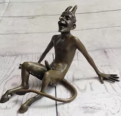 Buy Bronze Austrian Erotic Demon Satyr Devil Sculpture Vintage Figurine Mythical Nud • 98.89£