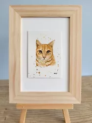 Buy Aceo Original Watercolour Painting Cat 3.5x2.5 Inches  • 5.50£