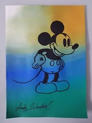 Buy Andy Warhol Hand Signed. 'mickey Mouse'. Watercolor On Paper. Pop Art • 24.90£