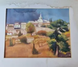 Buy Julia Elliot Artist Pastel Summer Storm At Bonnieux Provence Painting 20x16  • 32£