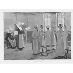 Buy FINE ART The Singing Lesson From The Painting By W Gay - Antique Print 1891 • 13.99£