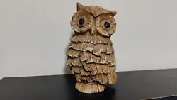 Buy Wood Owl Sculpture / Wooden Owl Sculpture / Owl Statue Figurine Resin • 9.97£