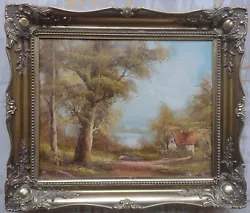 Buy Large J Williams Oil Canvas Signed And Gold Framed Painting Woodland Landscape • 50£
