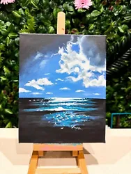 Buy Seaside Beach Acrylic Painting On Canvas Original Home Decor Waves Seascape Sky • 110£