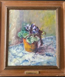 Buy 'African Violets' By Rene Temple Original Oil Painting On Canvas Framed 1994 • 250£