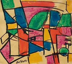 Buy Oil Painting On Canvas Abstract Signed KARL KNATHS Canvas Handmade Art • 30£