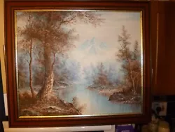 Buy Original Oil Board Painting Framed Woodland Landscape Signed I. Cafieri 62x73cm • 64.99£