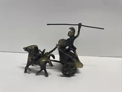 Buy Ancient Greek Achilles Chariot  Brass Figure Decor Chariot With Horses • 16.50£