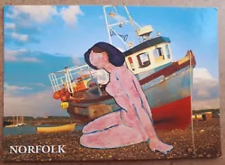 Buy Original Collage Postcard Art By Joyce And Vicky 'Norfolk Bather' • 5£
