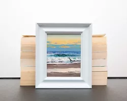 Buy Oil Painting, Original, Ocean, Coast, Beach, Seaside, Cornwall, Sunset, Sunrise • 28£