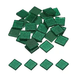 Buy Mosaic Tiles, Glass Tiles 2 X 2cm For DIY Crafts, 25pcs(100g,Green) • 8.93£