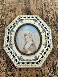 Buy Antique Miniature Portrait Painting Of Lady Old Art French British? • 95£