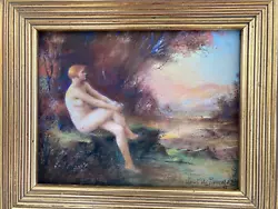 Buy Antique Painting, French Modernist Nude. Signed.  MY SECRET PLACE . Circa 1920 • 399.99£
