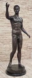 Buy 39  Tall Massive Nude Male Man By Rodin Bronze Sculpture Statue Figurine Sale • 631.84£