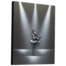 Buy Black Ballerina Abstract Oil Painting Canvas Wall Art Living Room Framed Musical • 106.30£