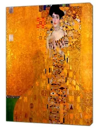Buy Adele Bosh Paint By Gustav Klimt Picture Print On Framed Canvas Wall Art • 11.99£