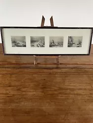 Buy Antique Framed Picture Scene X 4  Of Whitby Fishing Boat’s In Rough Seas C:1880s • 60£