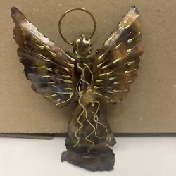 Buy Vintage Handmade/Signed Unknown Artist Metal Art Angel Copper Brass Sculpture • 20.75£