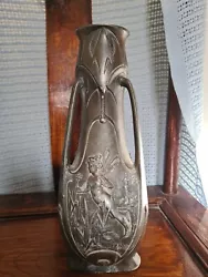 Buy Art Nouveau Jean Garnier Vase Fairy Pixie Angel Bronze, Signed • 395£